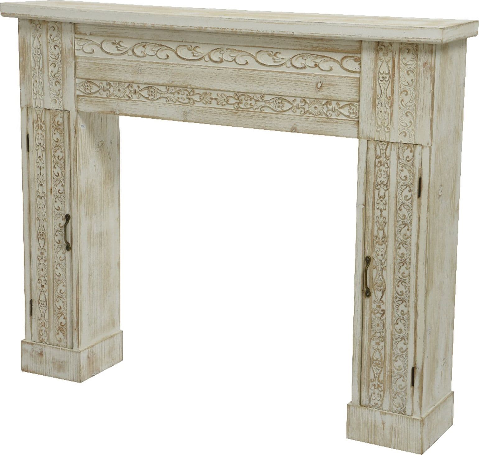 Cornice per Camino in legno Grigio decorazione da interno h 101 cm in Paracalore Decor Space - Altamura, commercioVirtuoso.it