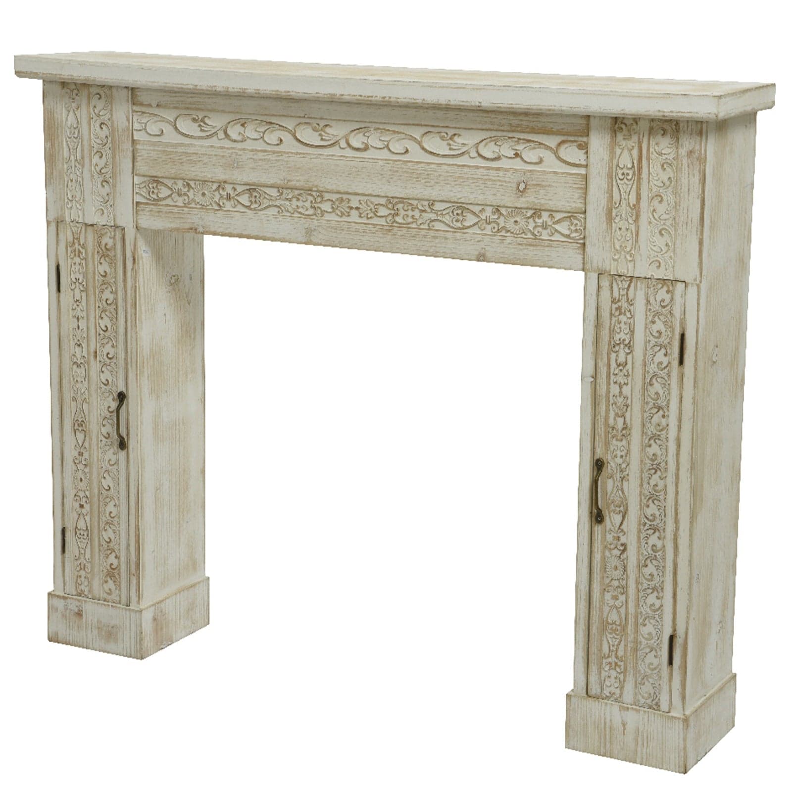 Cornice per Camino in legno Grigio decorazione da interno h 101 cm in Paracalore Decor Space - Altamura, commercioVirtuoso.it