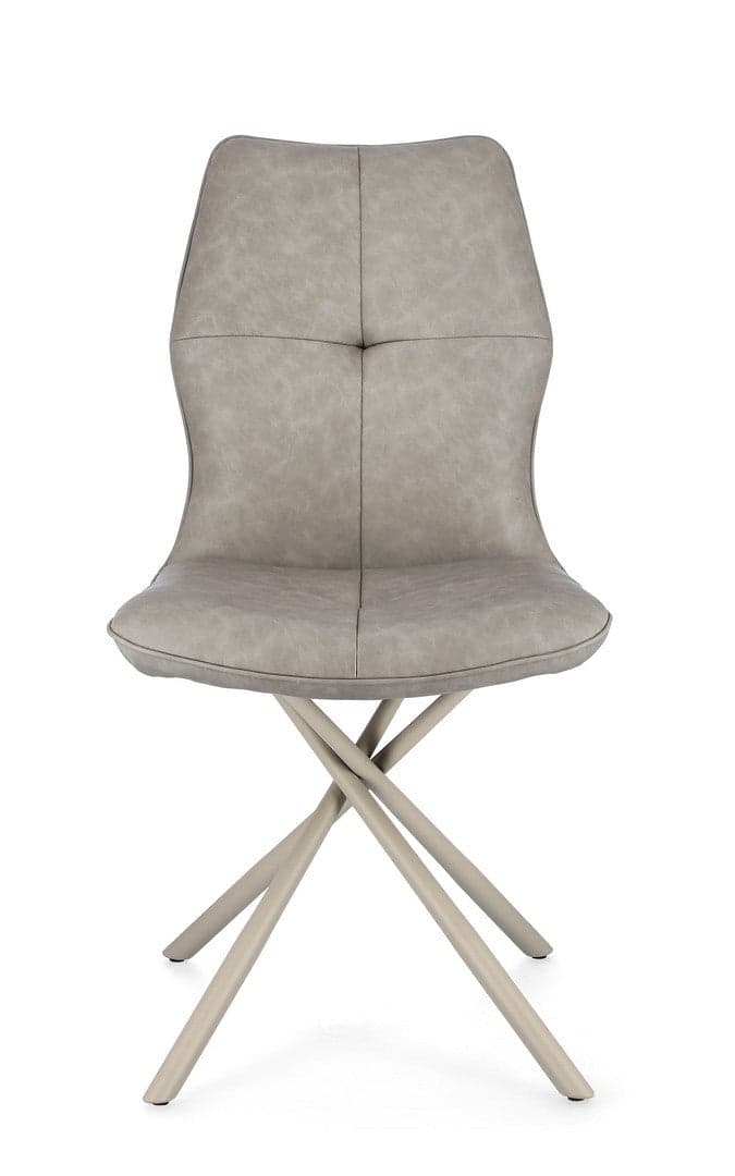 Sedia "Kepler" con gambe in acciaio verniciato a polvere epossidica, per arredo interno 50 x 66 x h 94 cm in Sedie Decor Space - Altamura, commercioVirtuoso.it
