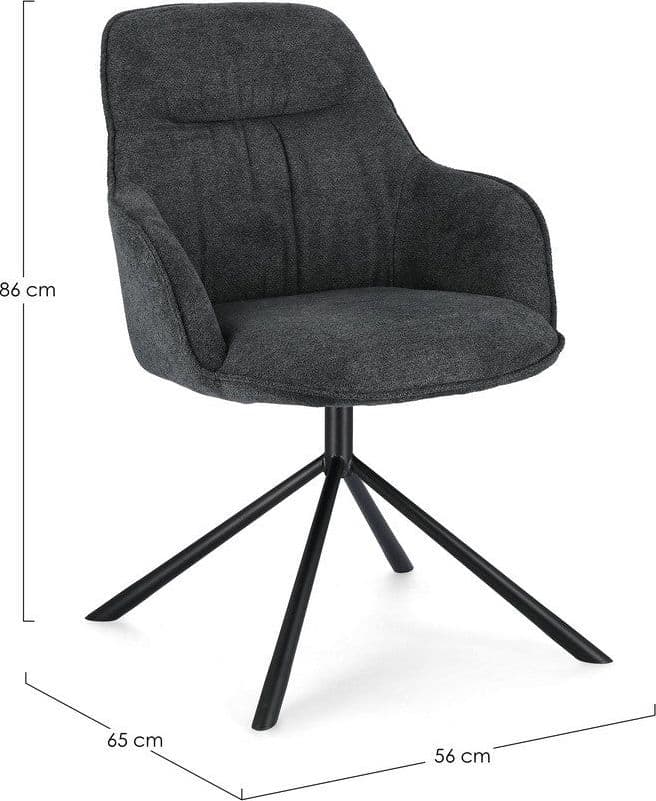 Sedia "Grant" con gambe in acciaio verniciato a polvere epossidica, per arredo interno 59 x 65 x h 86 cm in Sedie Decor Space - Altamura, commercioVirtuoso.it