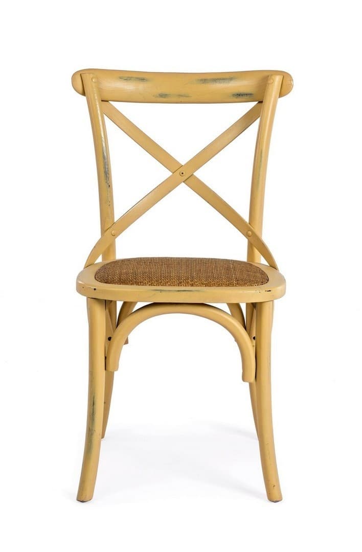 Sedia "Cross" con struttura in legno di olmo, per arredo interno 50,5 x 52 x h 87 cm - 21