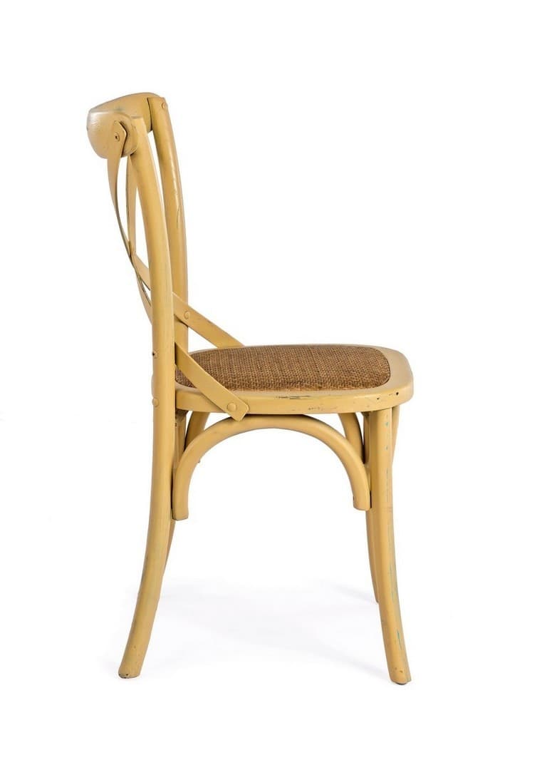 Sedia "Cross" con struttura in legno di olmo, per arredo interno 50,5 x 52 x h 87 cm - 23