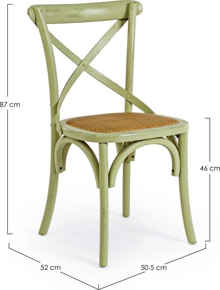 Sedia "Cross" con struttura in legno di olmo, per arredo interno 50,5 x 52 x h 87 cm - 29