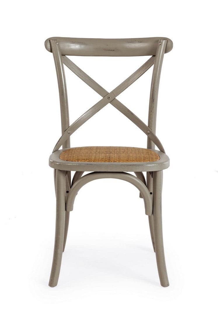 Sedia "Cross" con struttura in legno di olmo, per arredo interno 50,5 x 52 x h 87 cm - 33