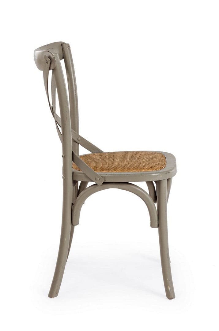 Sedia "Cross" con struttura in legno di olmo, per arredo interno 50,5 x 52 x h 87 cm - 34