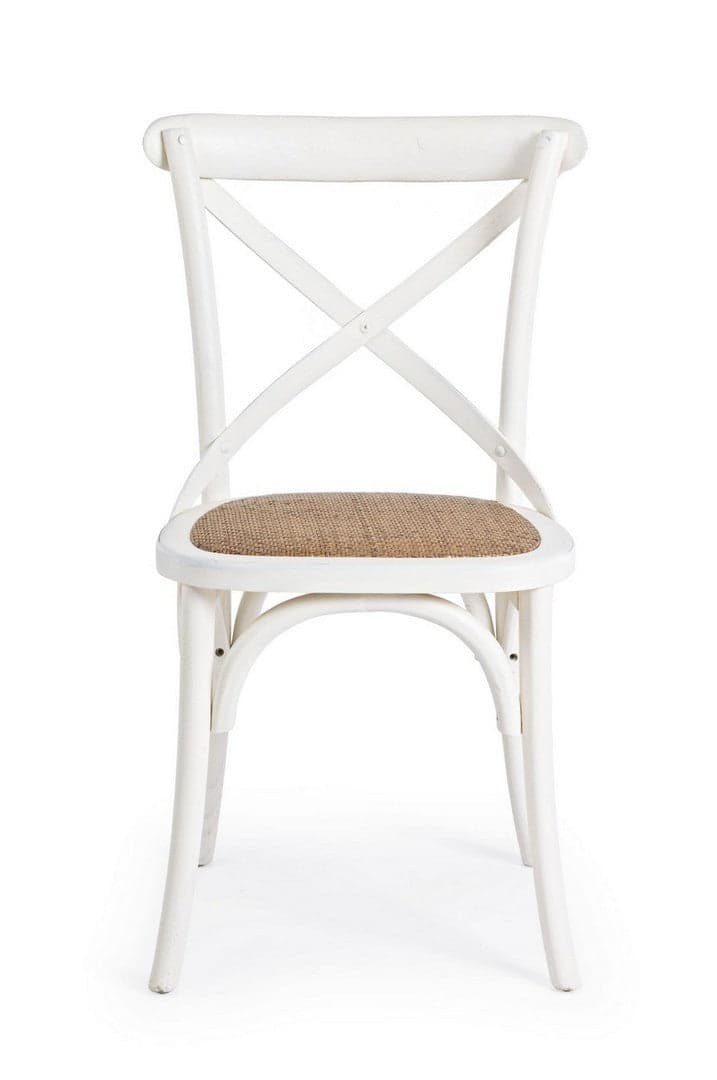 Sedia "Cross" con struttura in legno di olmo, per arredo interno 50,5 x 52 x h 87 cm - 37