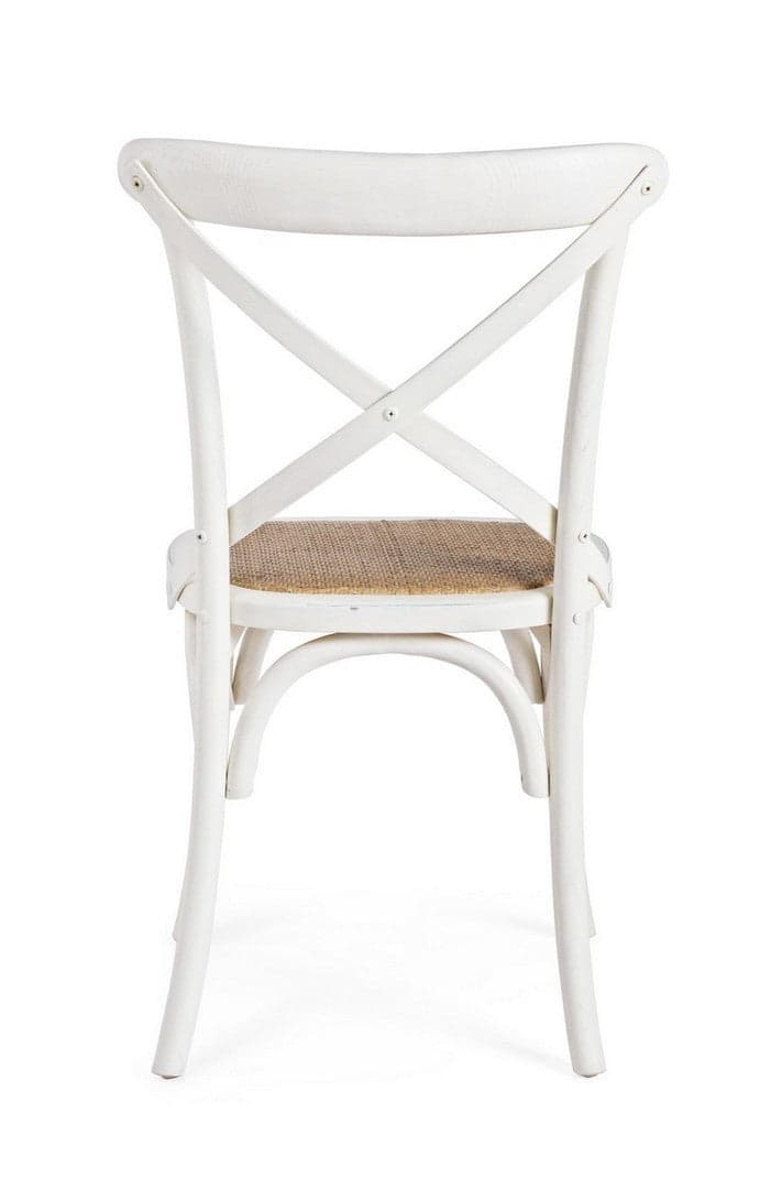 Sedia "Cross" con struttura in legno di olmo, per arredo interno 50,5 x 52 x h 87 cm - 38