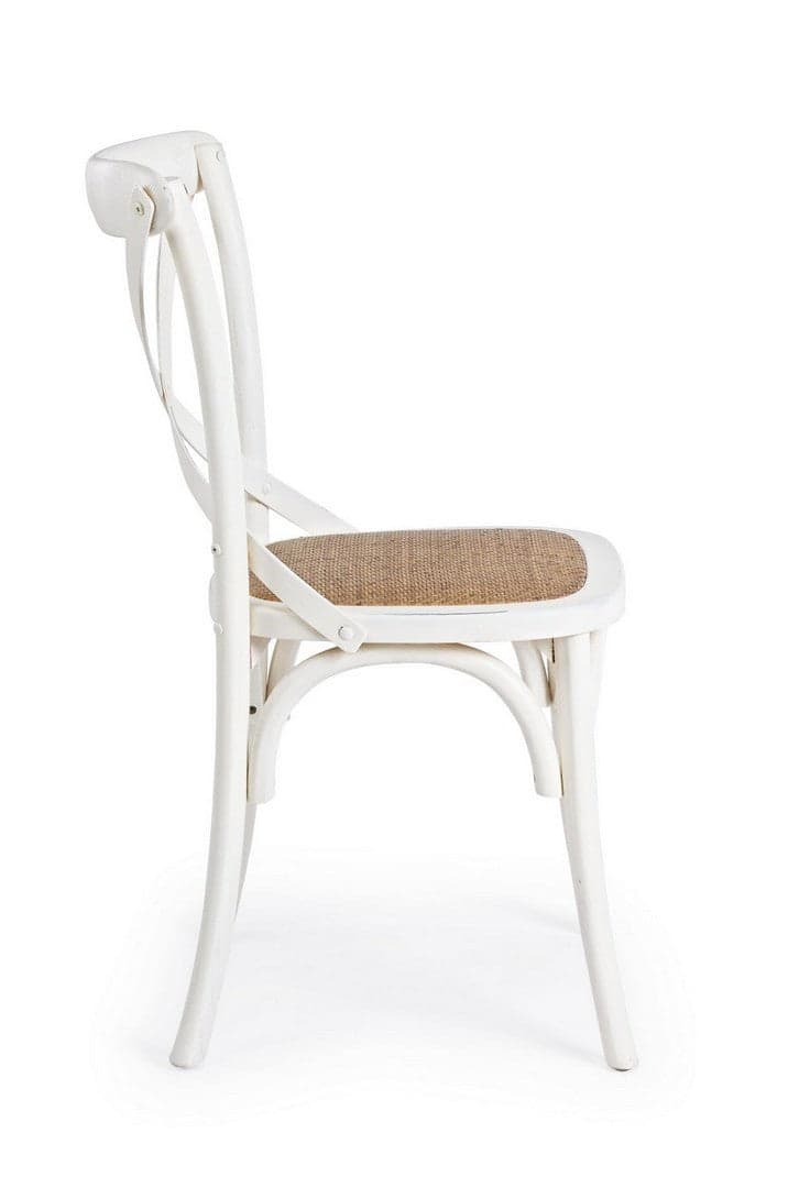Sedia "Cross" con struttura in legno di olmo, per arredo interno 50,5 x 52 x h 87 cm - 39