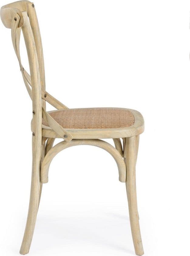 Sedia "Cross" con struttura in legno di olmo, per arredo interno 50,5 x 52 x h 87 cm - 49