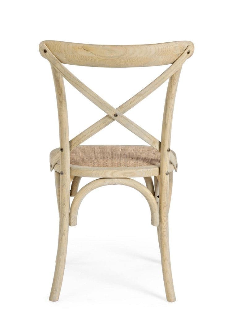 Sedia "Cross" con struttura in legno di olmo, per arredo interno 50,5 x 52 x h 87 cm - 50