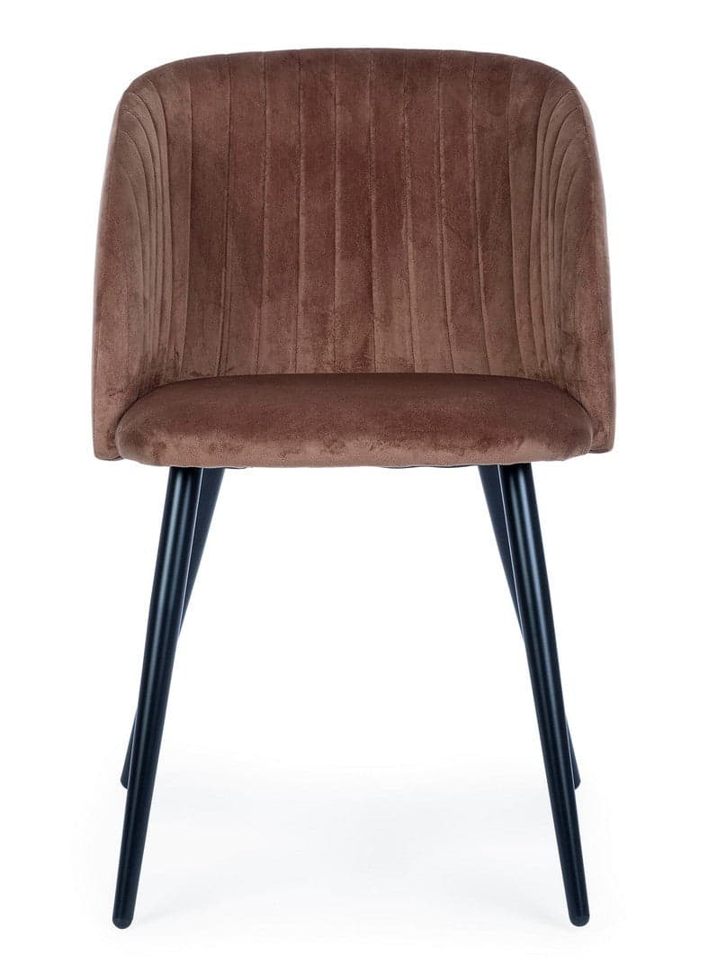 Sedia "Queen" con gambe in acciaio verniciato a polvere, per arredo interno 53 x 57 x h 81,5 cm in Sedie Decor Space - Altamura, commercioVirtuoso.it