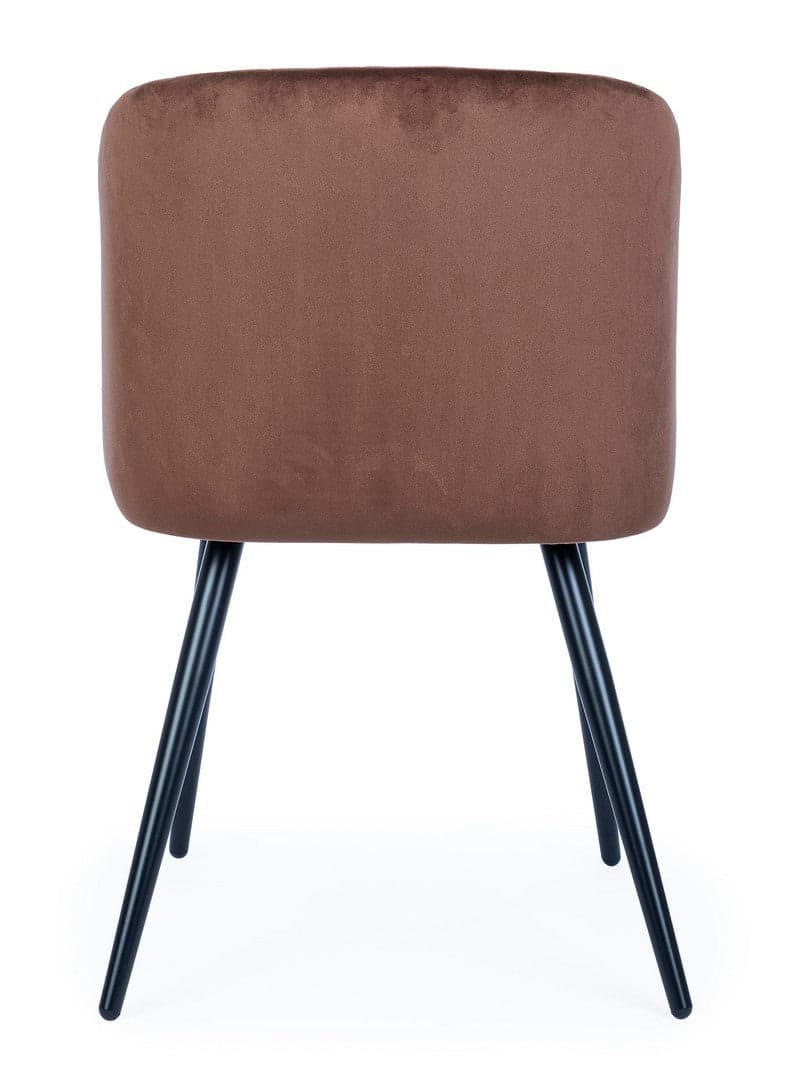 Sedia "Queen" con gambe in acciaio verniciato a polvere, per arredo interno 53 x 57 x h 81,5 cm in Sedie Decor Space - Altamura, commercioVirtuoso.it