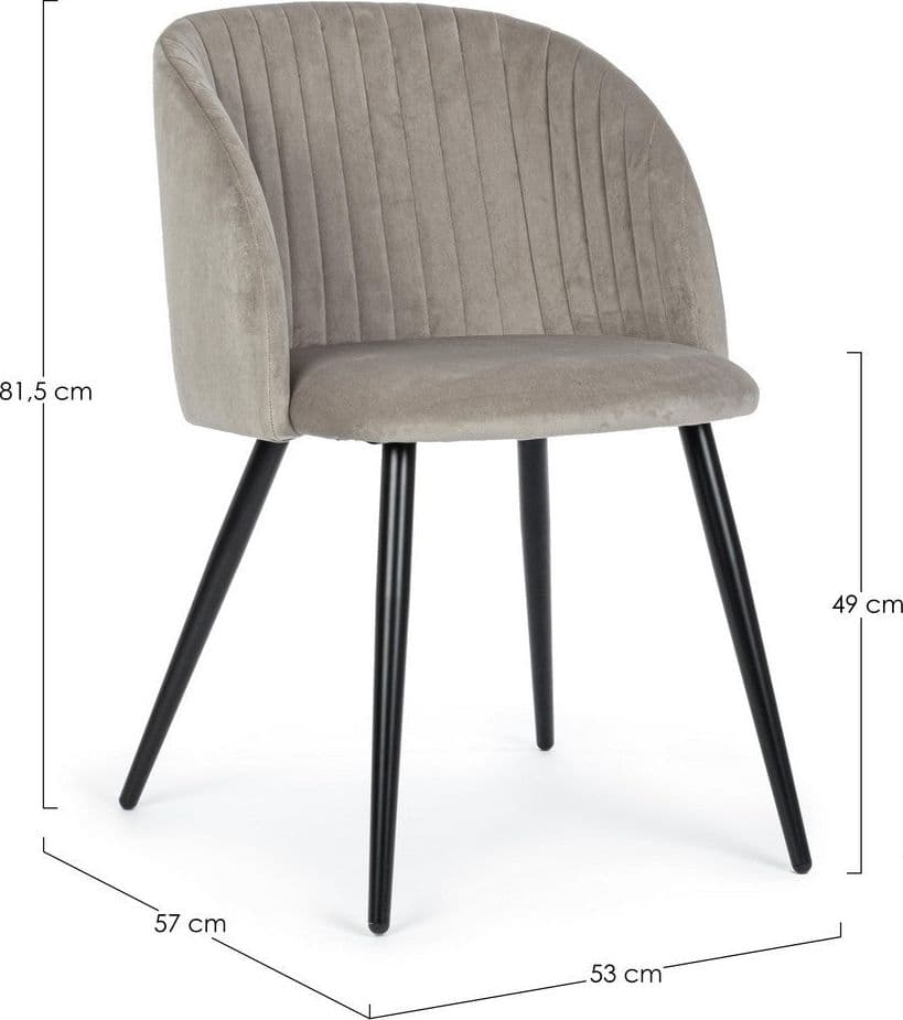 Sedia "Queen" con gambe in acciaio verniciato a polvere, per arredo interno 53 x 57 x h 81,5 cm in Sedie Decor Space - Altamura, commercioVirtuoso.it