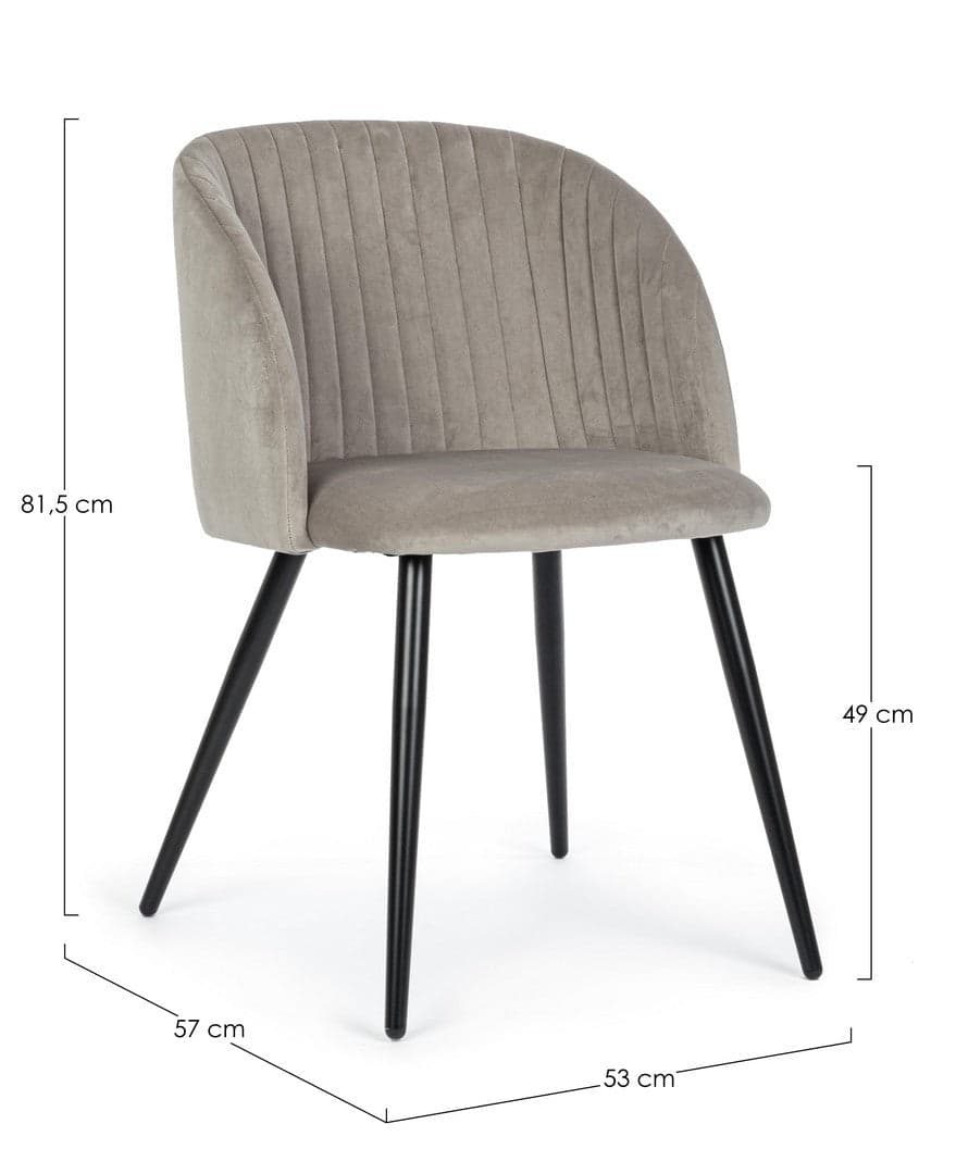 Sedia "Queen" con gambe in acciaio verniciato a polvere, per arredo interno 53 x 57 x h 81,5 cm in Sedie Decor Space - Altamura, commercioVirtuoso.it