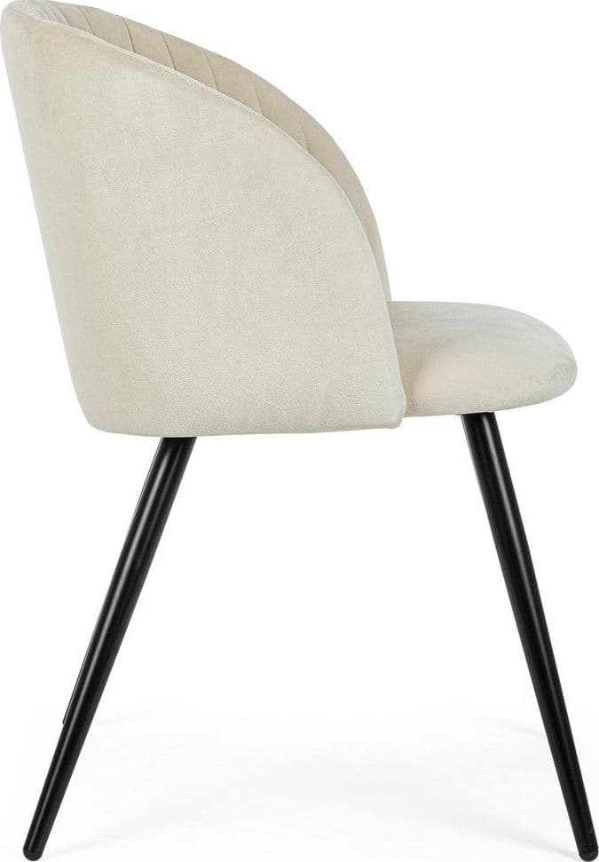 Sedia "Queen" con gambe in acciaio verniciato a polvere, per arredo interno 53 x 57 x h 81,5 cm in Sedie Decor Space - Altamura, commercioVirtuoso.it