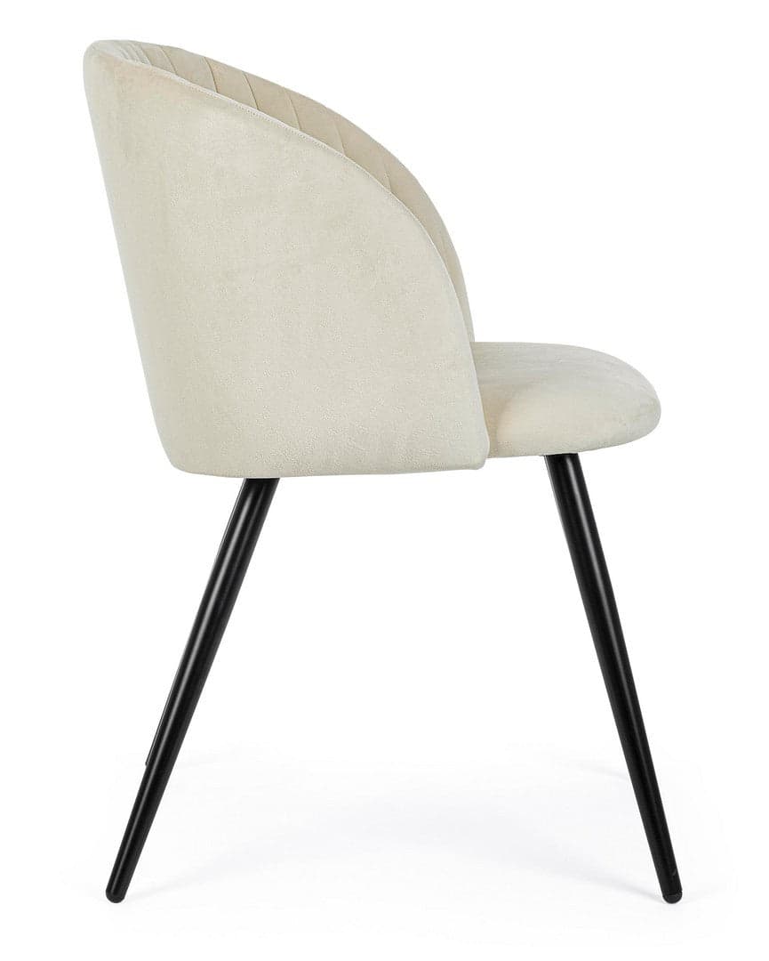 Sedia "Queen" con gambe in acciaio verniciato a polvere, per arredo interno 53 x 57 x h 81,5 cm in Sedie Decor Space - Altamura, commercioVirtuoso.it