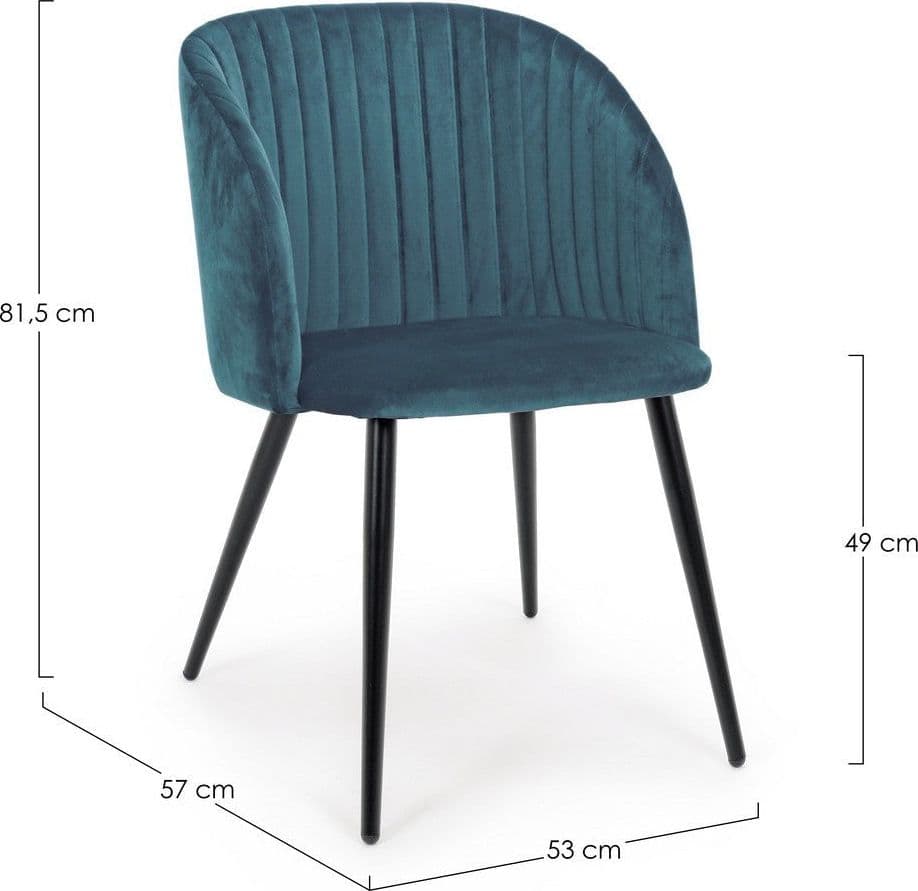 Sedia "Queen" con gambe in acciaio verniciato a polvere, per arredo interno 53 x 57 x h 81,5 cm - 24
