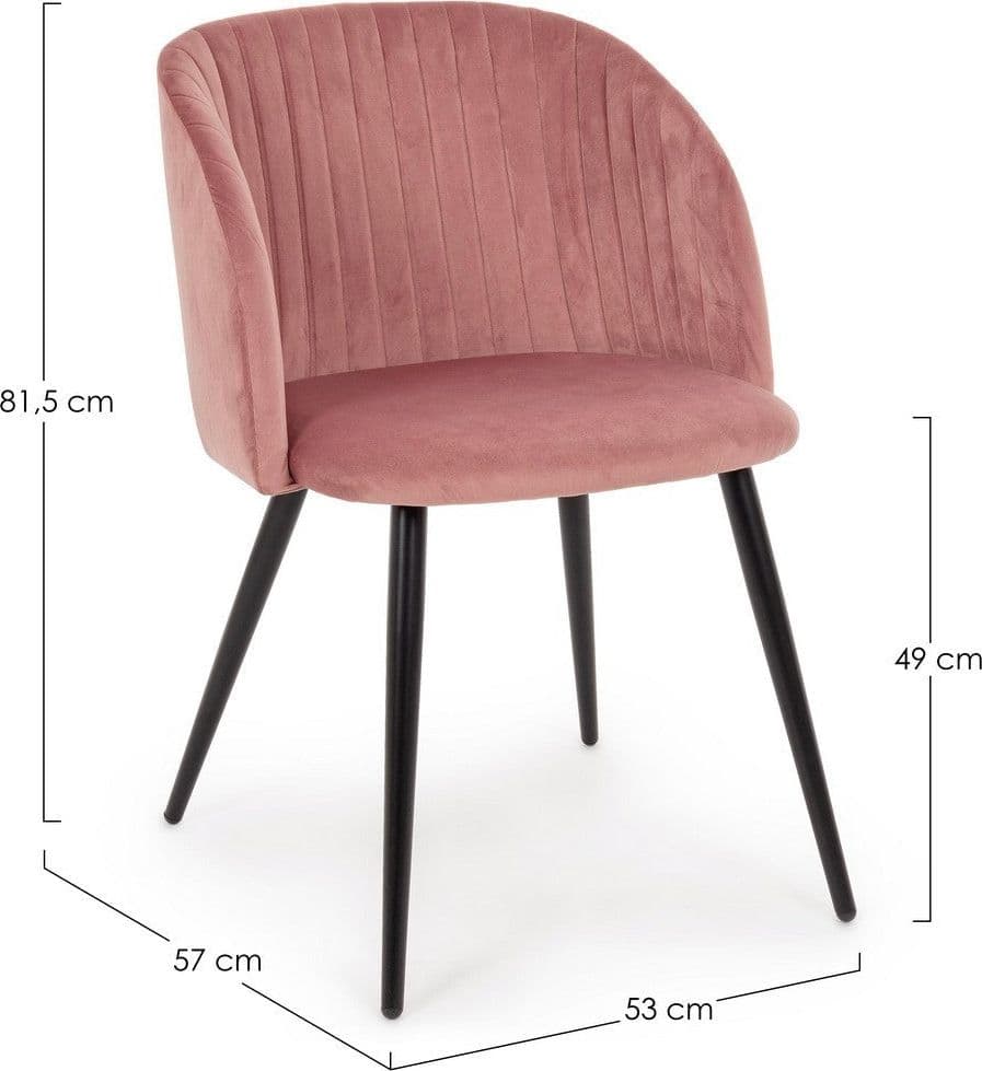 Sedia "Queen" con gambe in acciaio verniciato a polvere, per arredo interno 53 x 57 x h 81,5 cm - 27