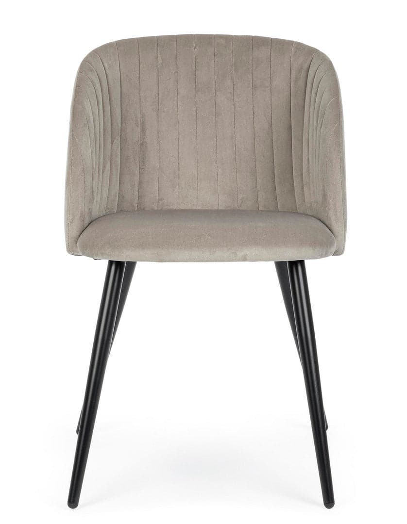 Sedia "Queen" con gambe in acciaio verniciato a polvere, per arredo interno 53 x 57 x h 81,5 cm in Sedie Decor Space - Altamura, commercioVirtuoso.it