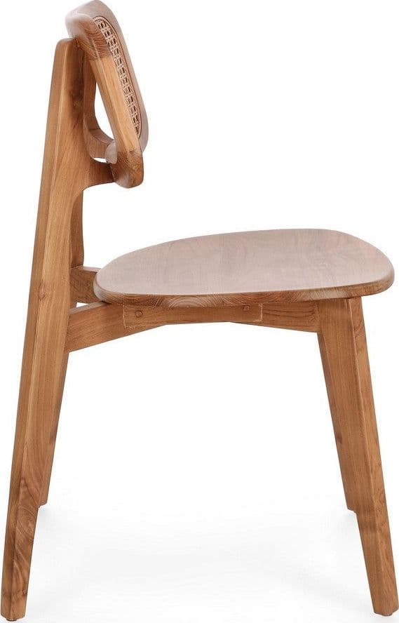 Sedia "Abby" con legno teak, per arredo interno 47 x 56 x h 83 cm in Sedie Decor Space - Altamura, commercioVirtuoso.it