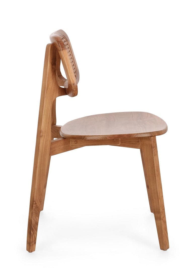 Sedia "Abby" con legno teak, per arredo interno 47 x 56 x h 83 cm in Sedie Decor Space - Altamura, commercioVirtuoso.it