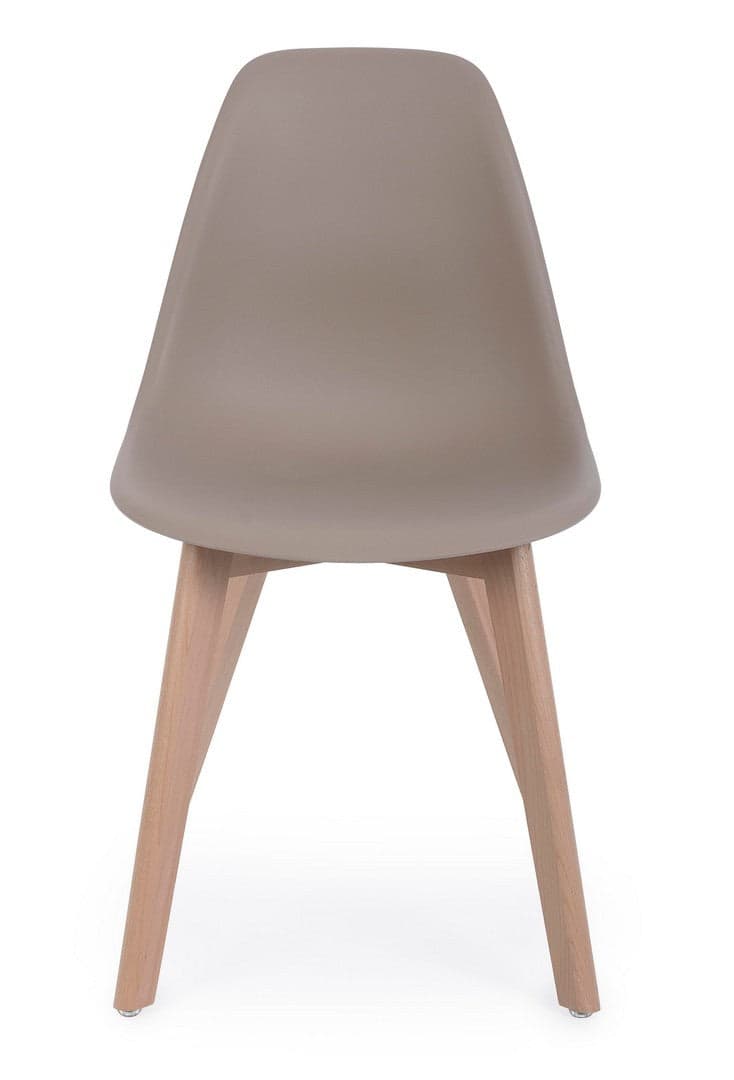Sedia "System" con gambe in legno di faggio, per arredo interno 51,5 x 46,5 x h 86 cm in Sedie Decor Space - Altamura, commercioVirtuoso.it