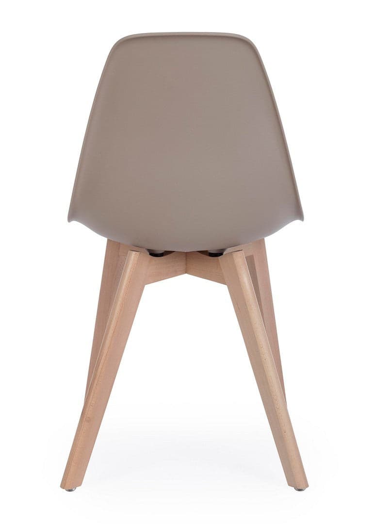 Sedia "System" con gambe in legno di faggio, per arredo interno 51,5 x 46,5 x h 86 cm in Sedie Decor Space - Altamura, commercioVirtuoso.it