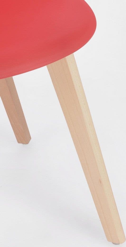 Sedia "System" con gambe in legno di faggio, per arredo interno 51,5 x 46,5 x h 86 cm in Sedie Decor Space - Altamura, commercioVirtuoso.it