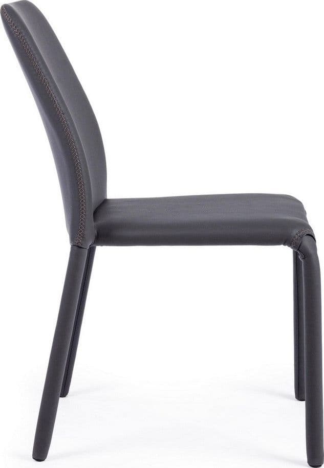 Sedia "Pathos" con struttura e gambe in acciaio, per arredo interno 42 x 61 x h 85,5 cm in Sedie Decor Space - Altamura, commercioVirtuoso.it