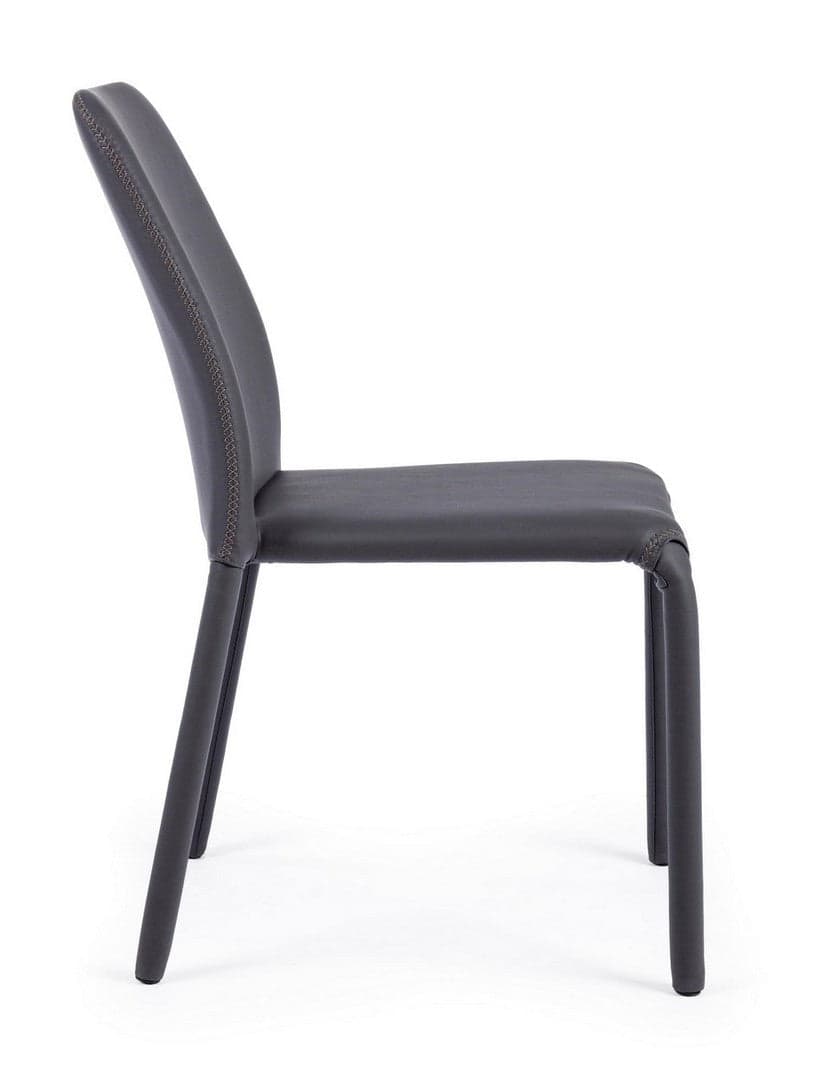 Sedia "Pathos" con struttura e gambe in acciaio, per arredo interno 42 x 61 x h 85,5 cm Casa e cucina/Arredamento/Sala da pranzo/Sedie Decor Space - Altamura, Commerciovirtuoso.it