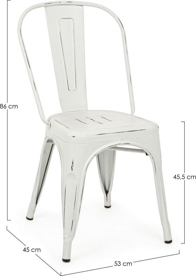 Sedia "Minnesota" con struttura in acciaio laminato a freddo e verniciato a polvere, per arredo interno 53 x 45 x h 86 cm in Sedie Decor Space - Altamura, commercioVirtuoso.it