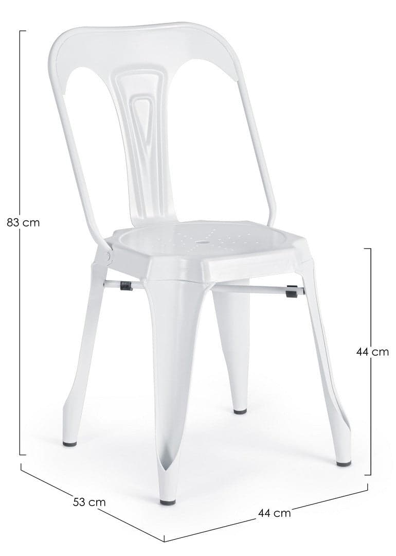 Sedia "Minnesota" con struttura in acciaio laminato a freddo e verniciato a polvere (epossidica), per arredo interno 53 x 45 x h 86 cm Casa e cucina/Arredamento/Sala da pranzo/Sedie Decor Space - Altamura, Commerciovirtuoso.it