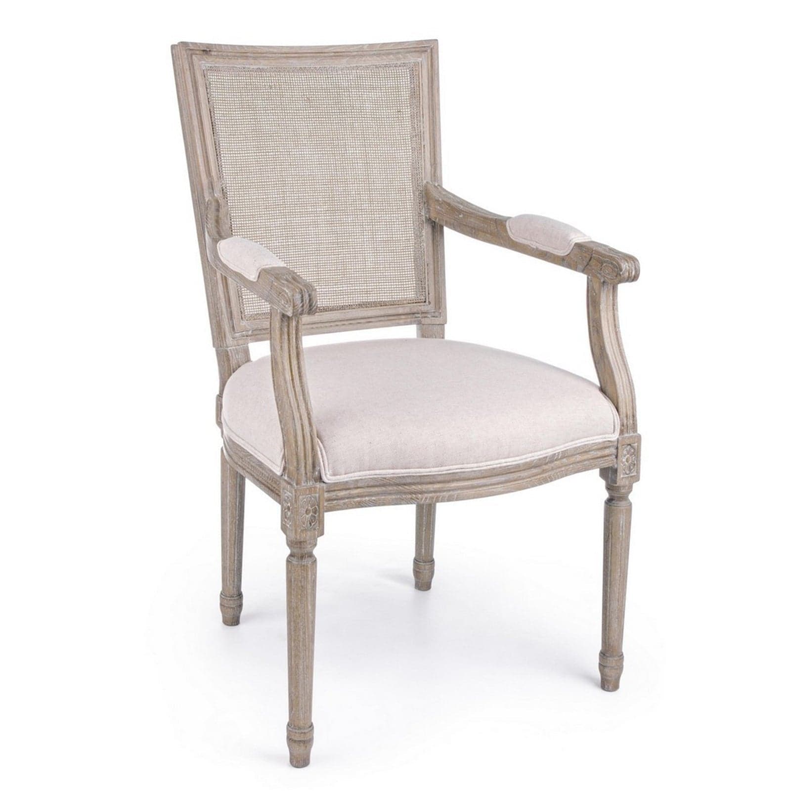 Sedia "Liliane" con struttura in legno di frassino, per arredo interno con braccioli, 58 x 67 x h 96 cm in Sedie Decor Space - Altamura, commercioVirtuoso.it