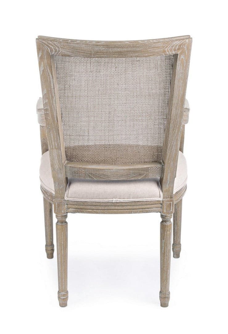 Sedia "Liliane" con struttura in legno di frassino, per arredo interno con braccioli, 58 x 67 x h 96 cm in Sedie Decor Space - Altamura, commercioVirtuoso.it