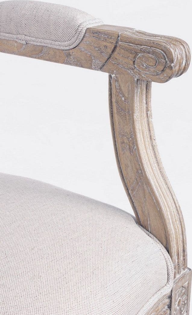 Sedia "Liliane" con struttura in legno di frassino, per arredo interno con braccioli, 58 x 67 x h 96 cm in Sedie Decor Space - Altamura, commercioVirtuoso.it