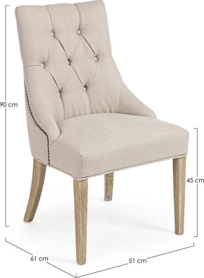 Sedia "Cally" con struttura in legno di quercia, per arredo interno 51 x 61 x h 90 cm Casa e cucina/Arredamento/Sala da pranzo/Sedie Decor Space - Altamura, Commerciovirtuoso.it