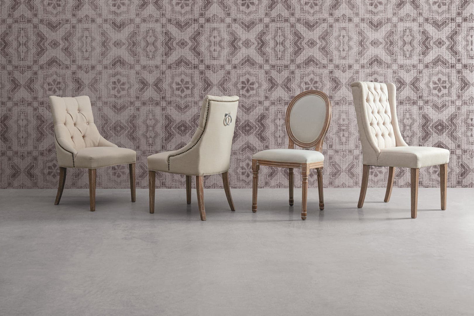 Sedia "Cally" con struttura in legno di quercia, per arredo interno 51 x 61 x h 90 cm in Sedie Decor Space - Altamura, commercioVirtuoso.it