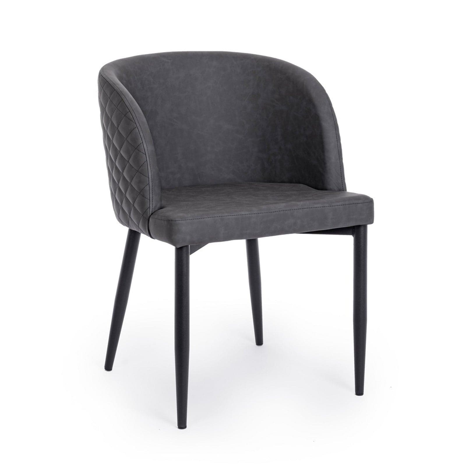 Sedia "Chris" con gambe in acciaio verniciato a polvere, per arredo interno 54 x 54 x h 76 cm in Sedie Decor Space - Altamura, commercioVirtuoso.it
