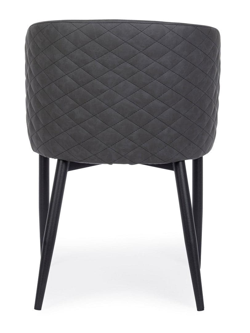 Sedia "Chris" con gambe in acciaio verniciato a polvere, per arredo interno 54 x 54 x h 76 cm in Sedie Decor Space - Altamura, commercioVirtuoso.it