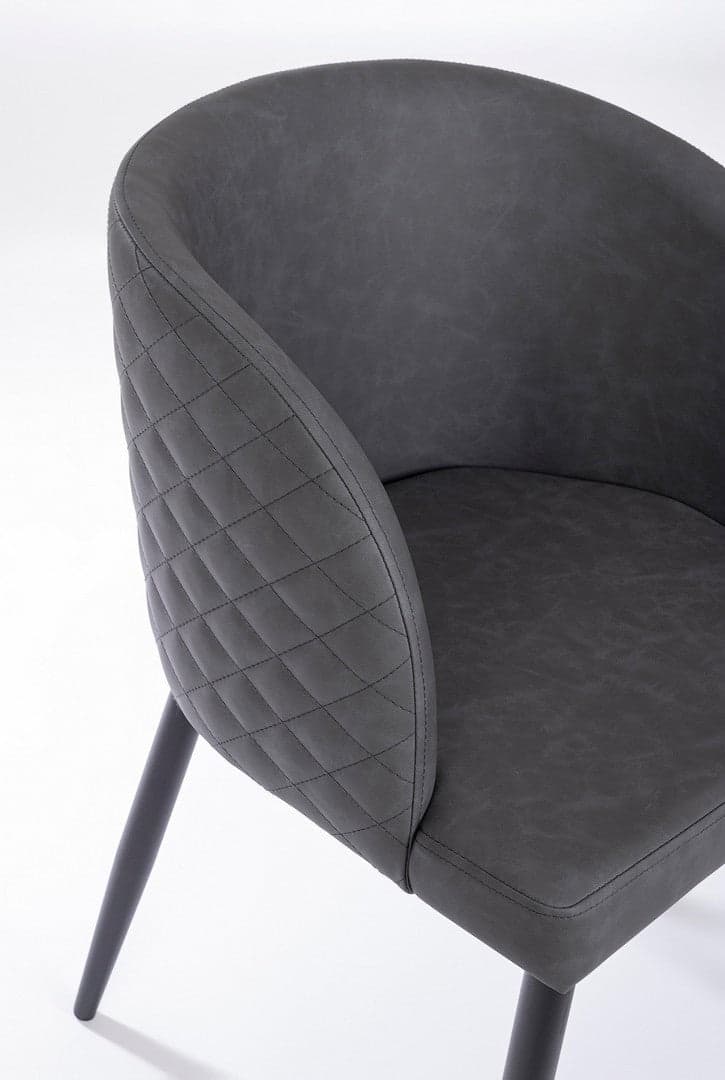Sedia "Chris" con gambe in acciaio verniciato a polvere, per arredo interno 54 x 54 x h 76 cm in Sedie Decor Space - Altamura, commercioVirtuoso.it