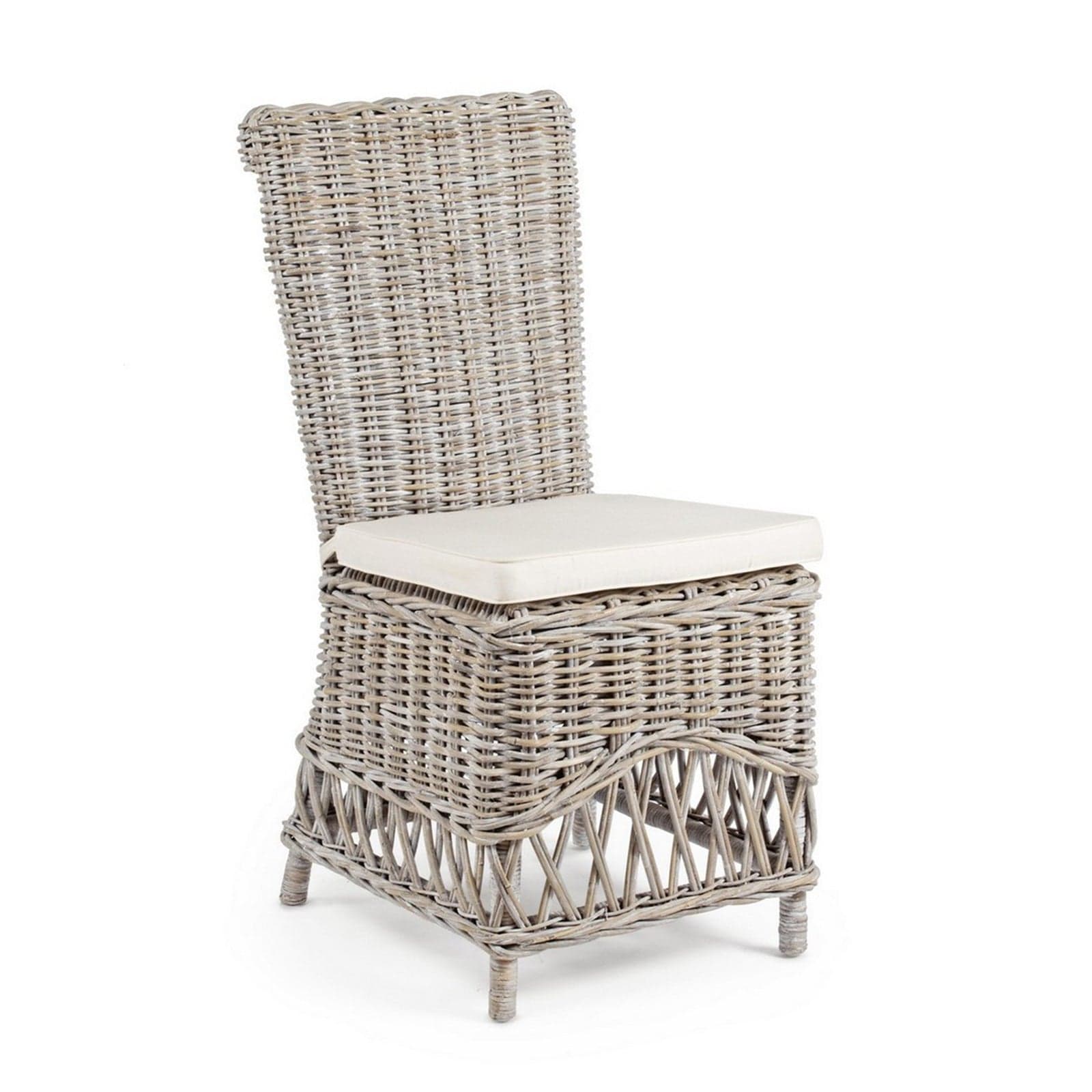 Sedia "Warna" con struttura in rattan, per arredo interno 47 x 55 x h 100 cm in Sedie Decor Space - Altamura, commercioVirtuoso.it