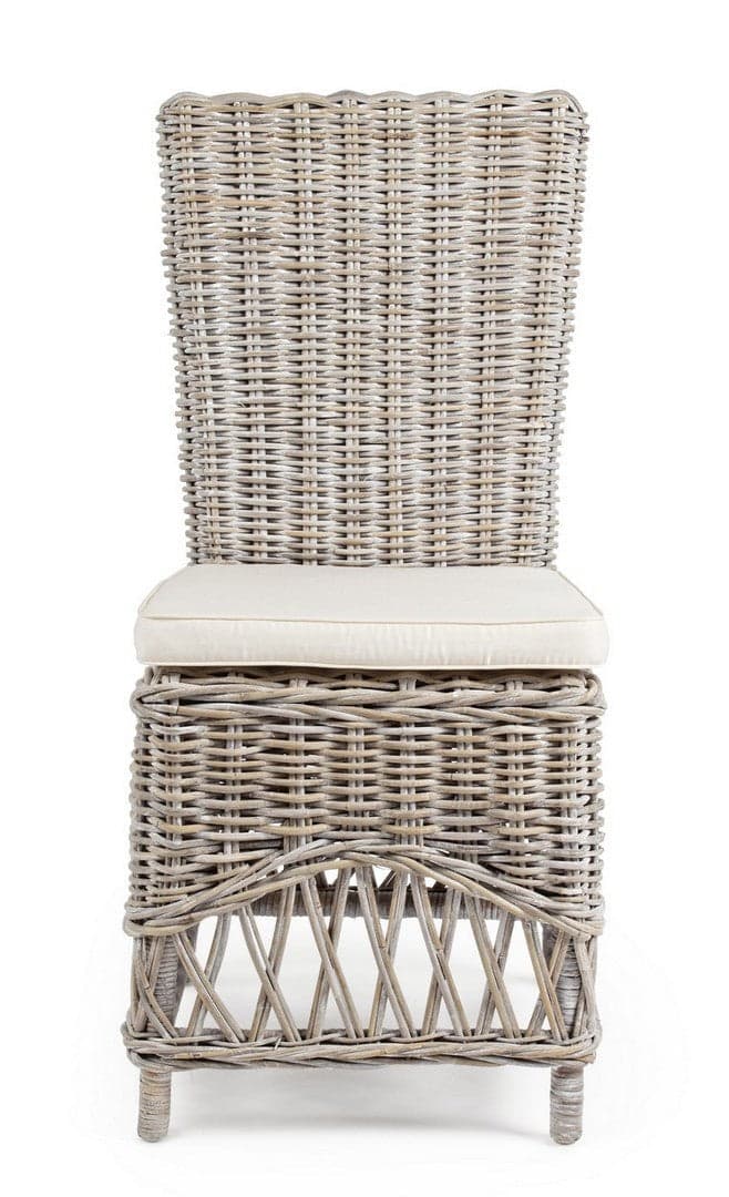 Sedia "Warna" con struttura in rattan, per arredo interno 47 x 55 x h 100 cm in Sedie Decor Space - Altamura, commercioVirtuoso.it