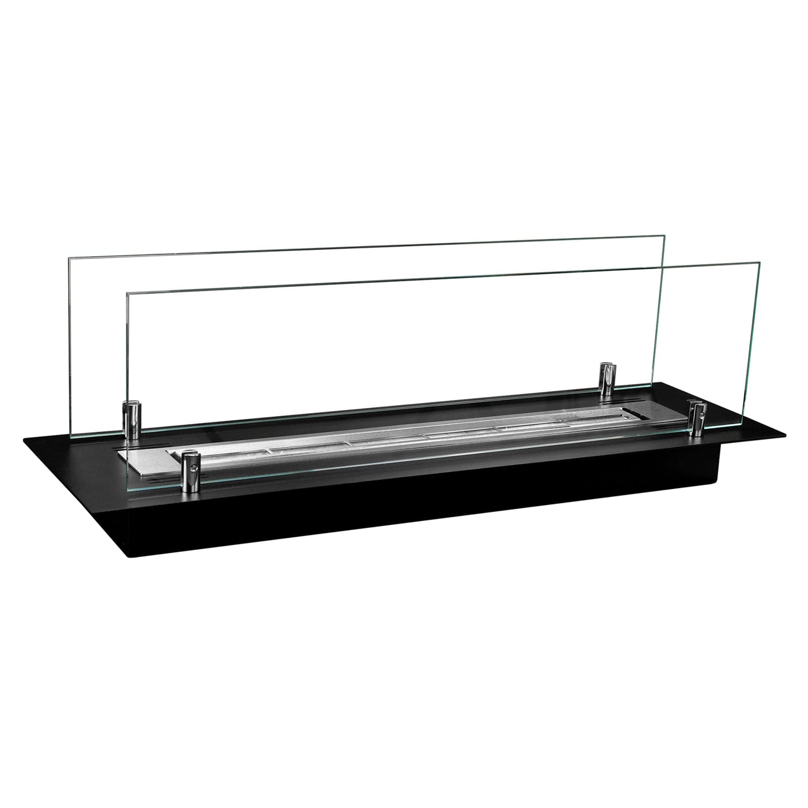 Bruciatore a Bioetanolo in Acciaio con vetri serbatoio da incasso da 0,7 lt 65 cm in Caminetti gel ed etanolo Decor Space - Altamura, commercioVirtuoso.it