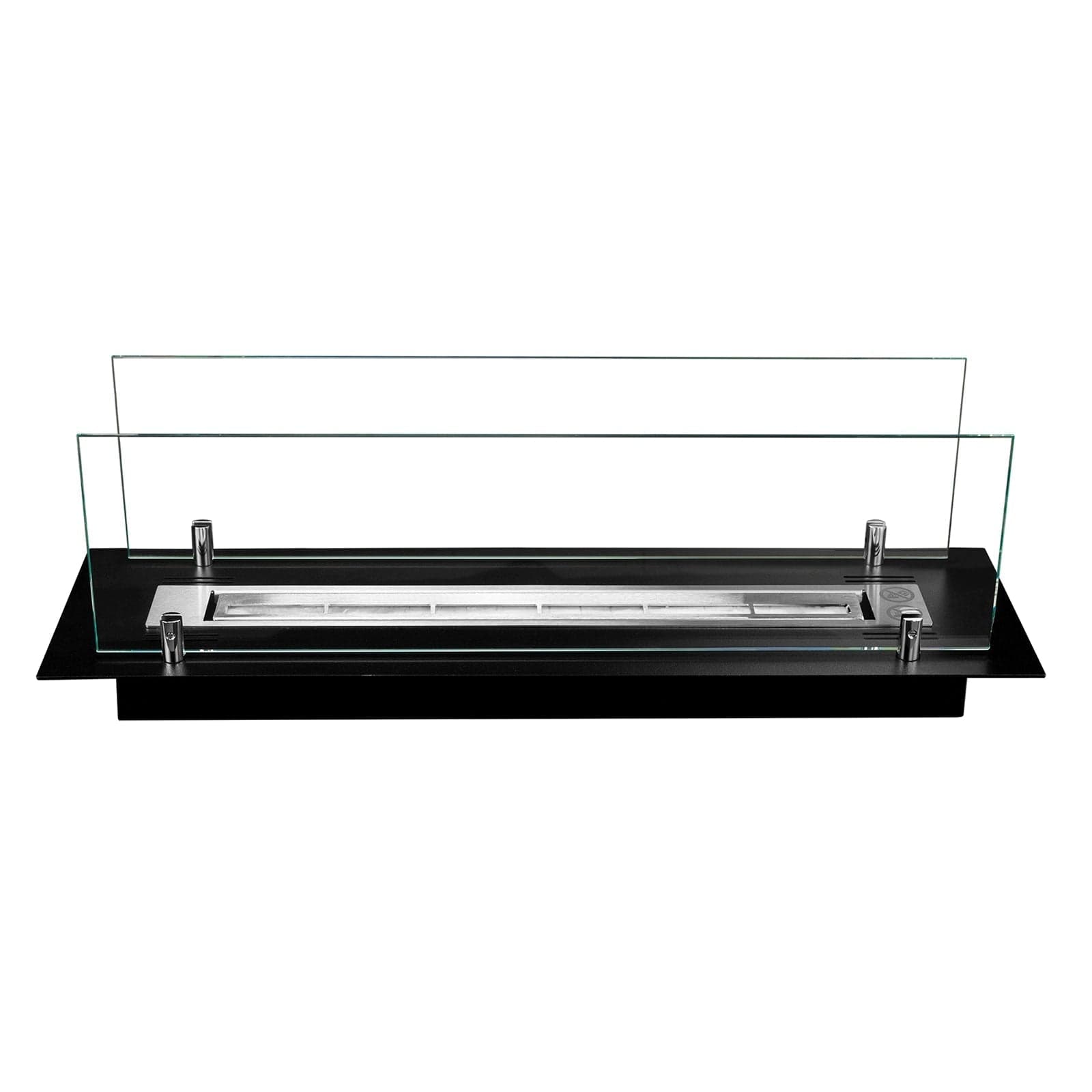 Bruciatore a Bioetanolo in Acciaio con vetri serbatoio da incasso da 0,7 lt 65 cm in Caminetti gel ed etanolo Decor Space - Altamura, commercioVirtuoso.it