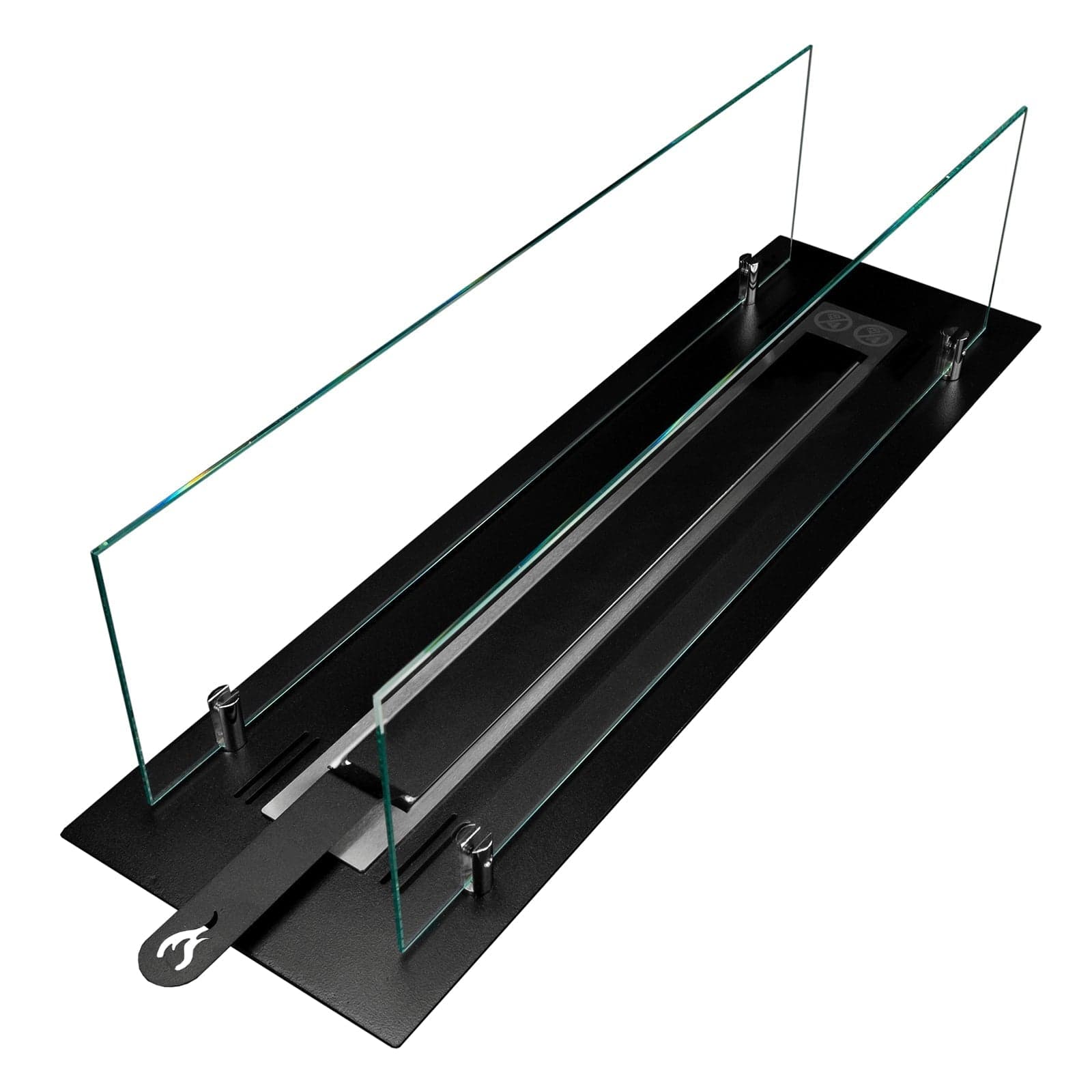 Bruciatore a Bioetanolo in Acciaio con vetri serbatoio da incasso da 0,7 lt 65 cm in Caminetti gel ed etanolo Decor Space - Altamura, commercioVirtuoso.it