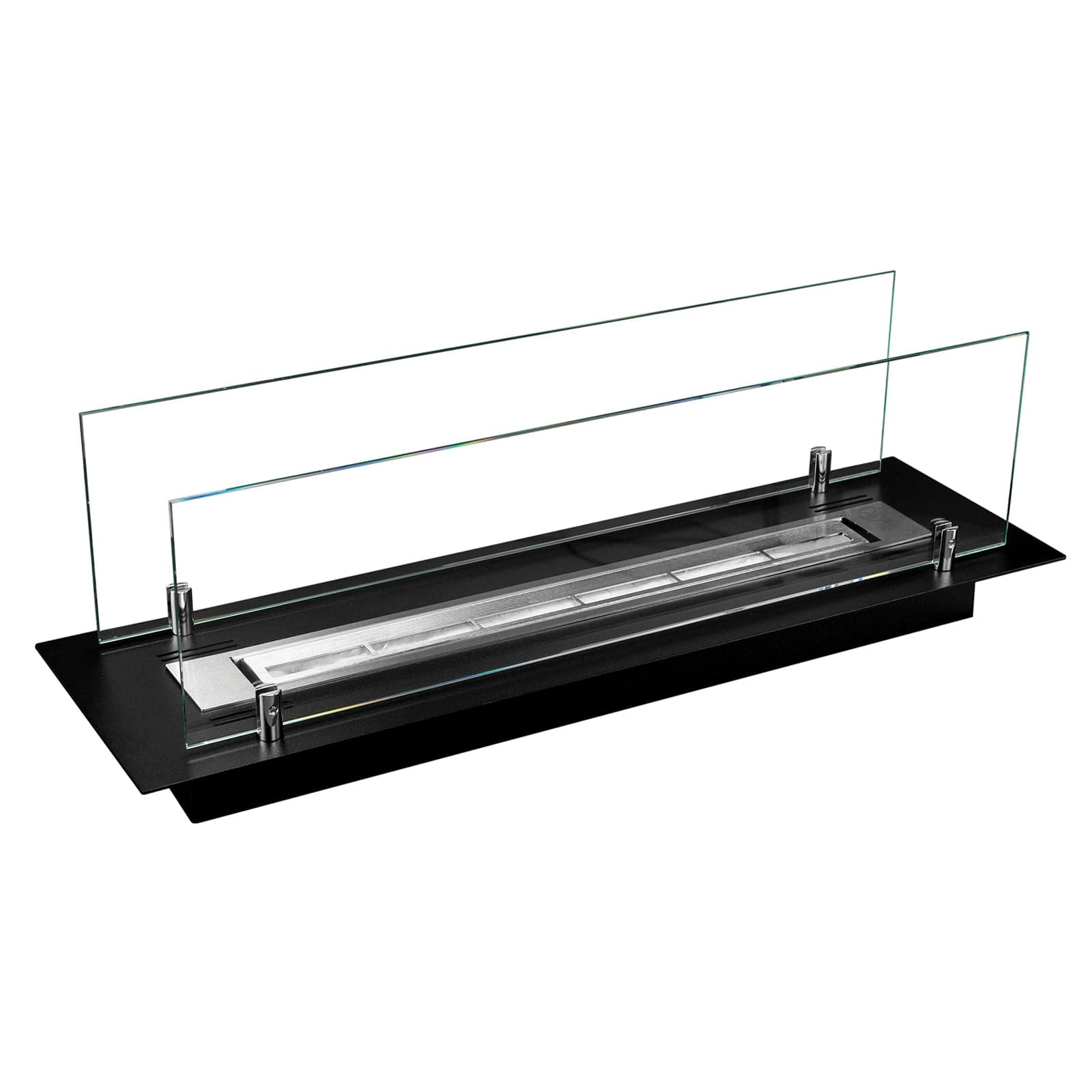 Bruciatore a Bioetanolo in Acciaio con vetri serbatoio da incasso da 0,7 lt 65 cm in Caminetti gel ed etanolo Decor Space - Altamura, commercioVirtuoso.it