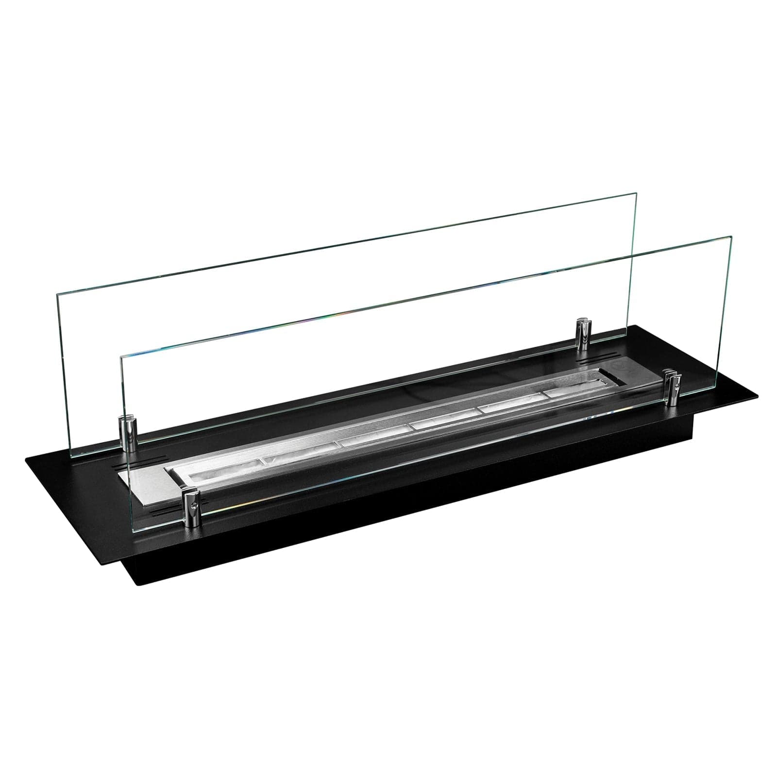 Bruciatore a Bioetanolo in Acciaio con vetri serbatoio da incasso da 0,7 lt 65 cm in Caminetti gel ed etanolo Decor Space - Altamura, commercioVirtuoso.it