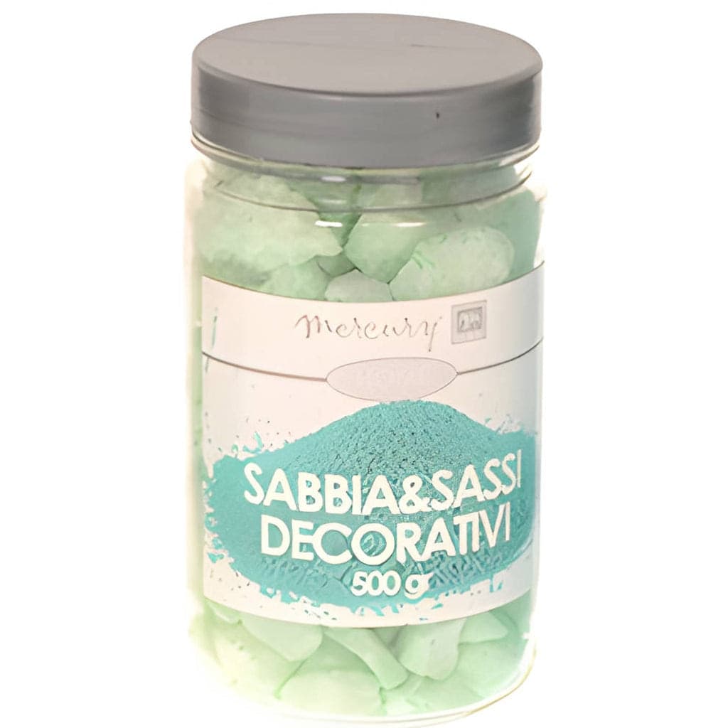 Sabbia e sassi colorati, ciottoli per interno ed esterno, confezione in barattolo da 500 gr in Soprammobili Decor Space - Altamura, commercioVirtuoso.it