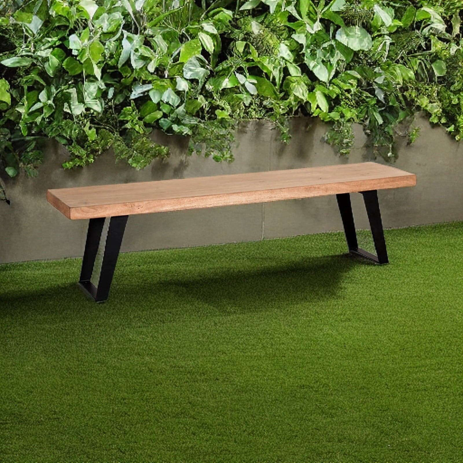 Panca in legno con struttura in metallo, per tavolo da 180 cm in Panche Decor Space - Altamura, commercioVirtuoso.it