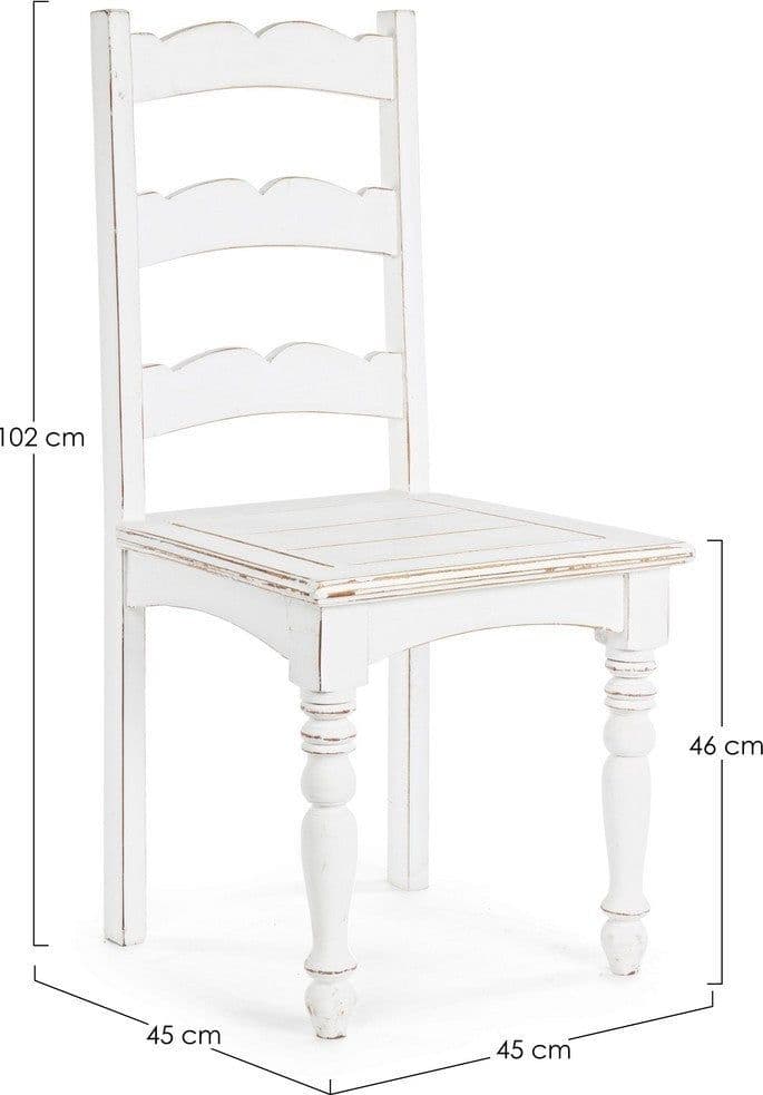Sedia "Colette" con legno mango massiccio, per arredo interno 45 x 45 x h 102 cm in Sedie Decor Space - Altamura, commercioVirtuoso.it